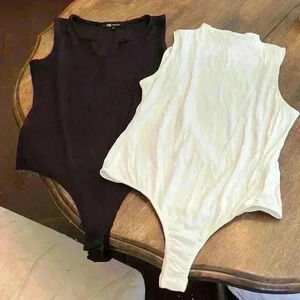 Bundle of Two Sleeveless Bodysuits Size Large
